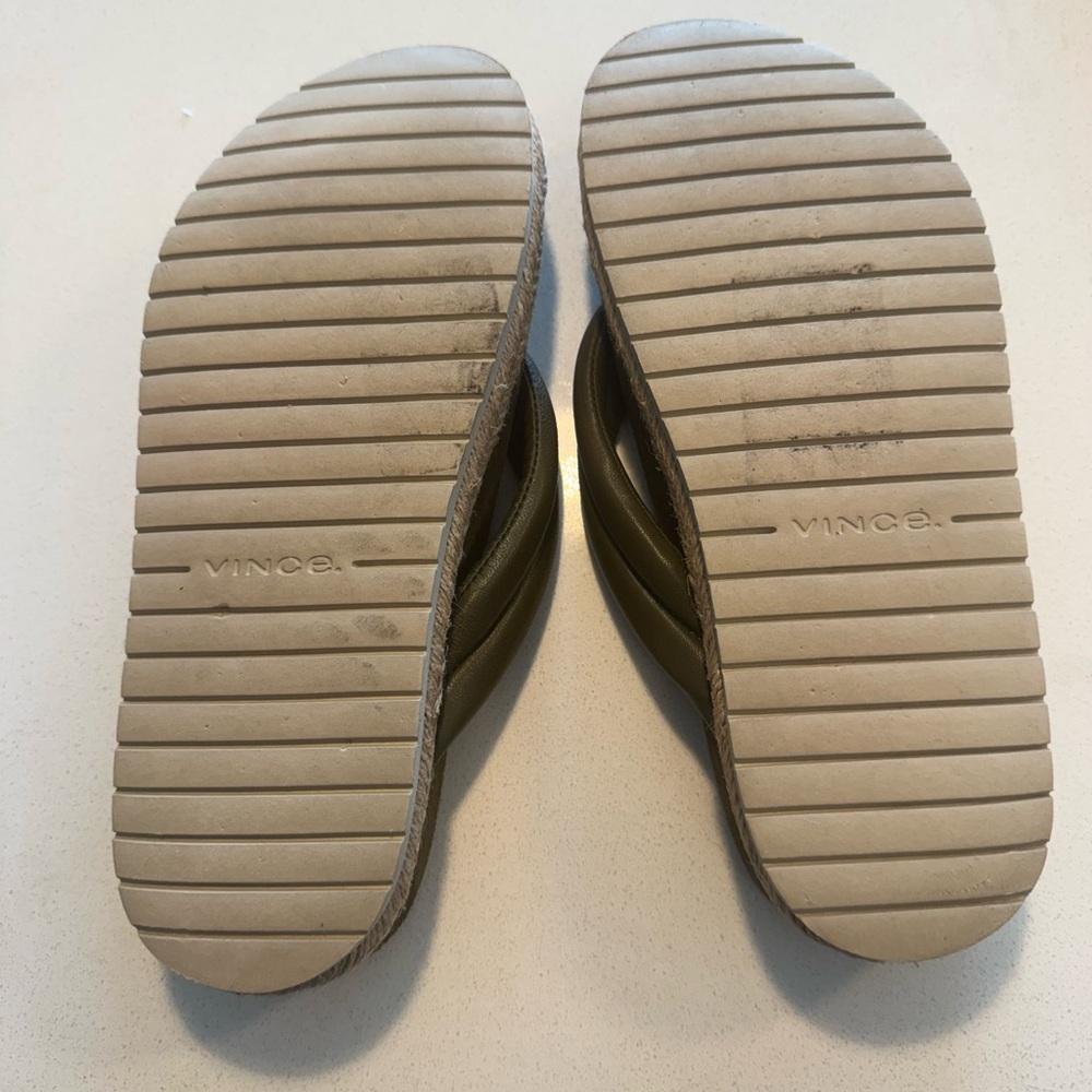 Vince Dark Green Leather Footwear - Picture 5 of 8